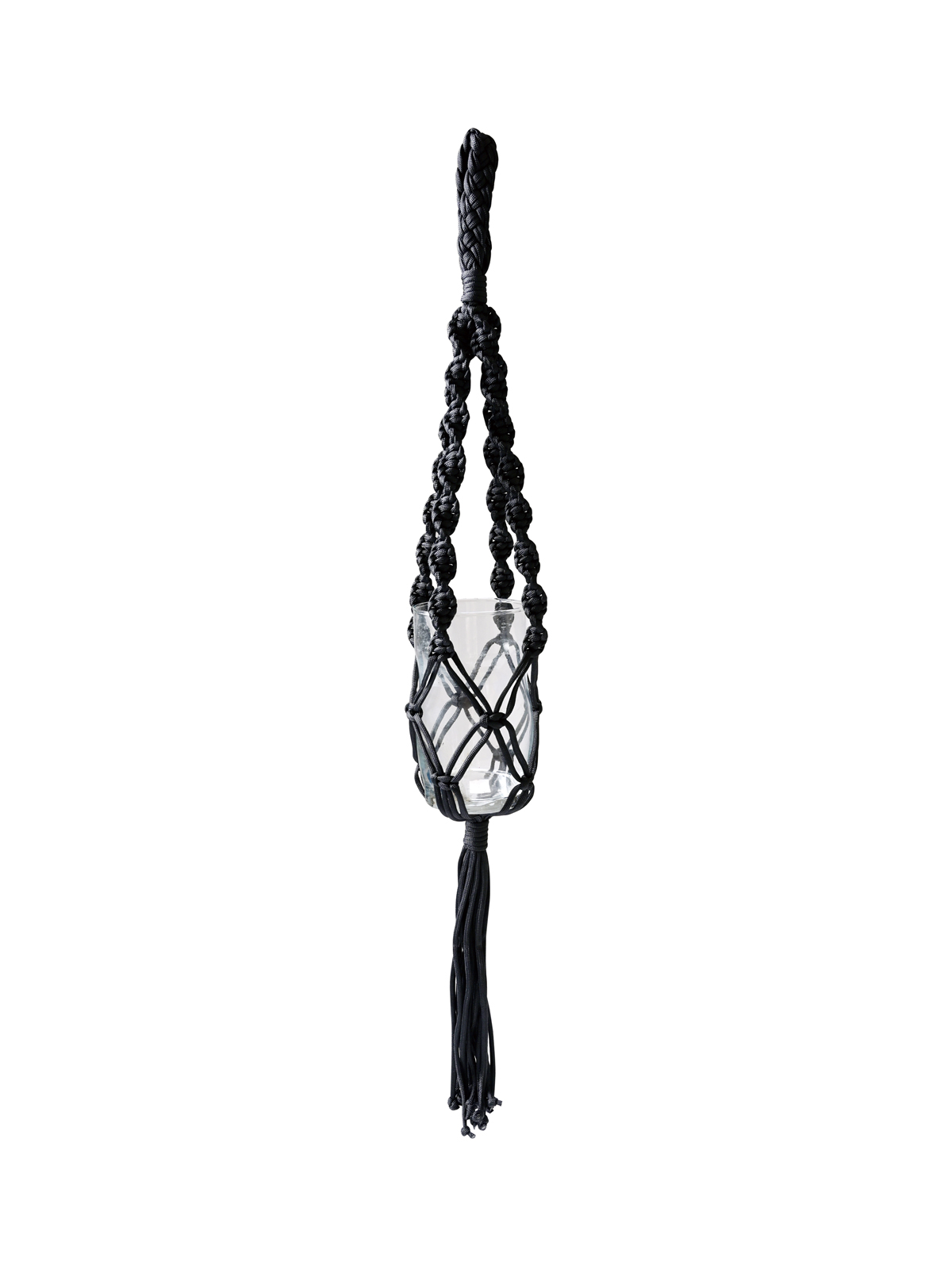 □64557 MACRAME SINGLE S BLK